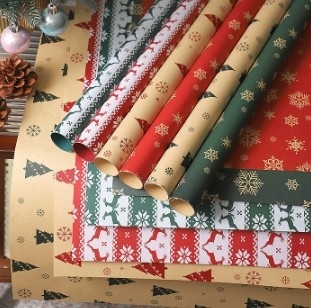 Beli Kertas Kemasan Bunga Pohon Natal Kertas Kraft dalam Berbagai Warna untuk Rangkaian DIY online manufacture