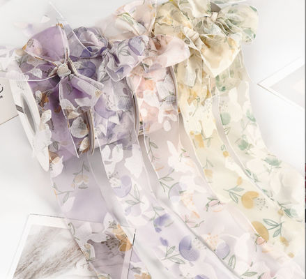 Beli Pita Bunga Qixi Hari Valentine yang Dapat Dicuci, Pita Bunga Bundel Bunga Buatan Tangan DIY Dekorasi Pita Seni Bunga Putih pembuatan online