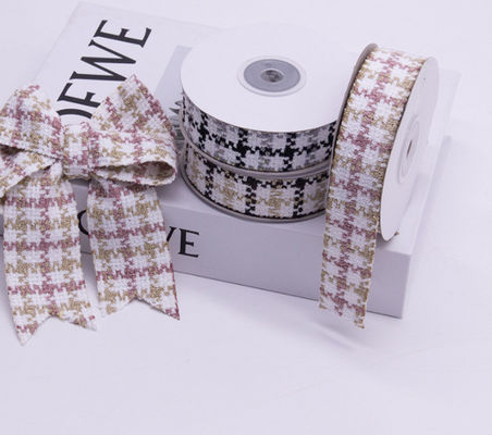 Beli Eco-Friendly 4cm Waffle Woolen Woven Belt DIY Style Qianniao Grid Rambut Aksesoris Bow Woven Belt pembuatan online