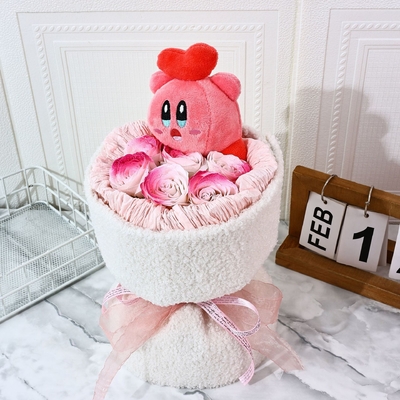 Beli Boneka kartun, karangan bunga mawar, bunga sabun, Festival Qixi, boneka Star Kirby, karangan bunga, karangan sabun online manufacture