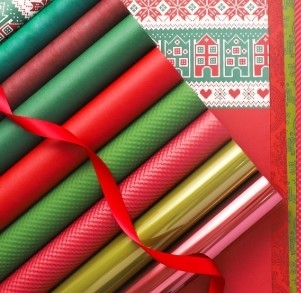 Beli PartySu Natal Merah Seri Hijau Waterproof Bunga Bunganya Kemasan Kertas Vibrant dan Waterproof online manufacture