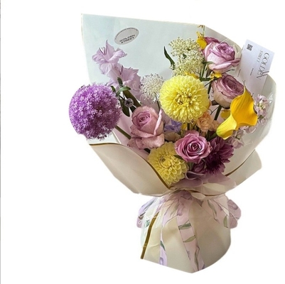 Beli DIY Toko Bunga Seni Qixi Golden Ion Bunga Wrapping Paper di Hansu Paper dengan Golden Edge Jelly Film online manufacture