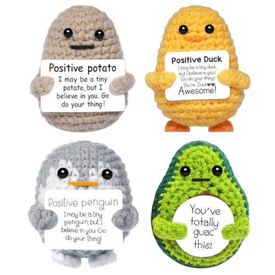 Beli CXHP Handmade Cotton Crochet Positive Potato Plush 10×8×5cm, Mainan Hadiah Penghilang Stres pembuatan online