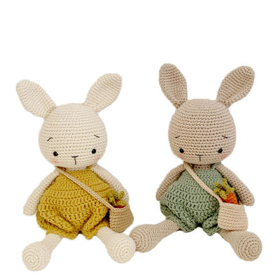 Beli Grosir Buatan Tangan Rajutan Amigurumi Crochet Boneka Hewan Mewah Boneka Katun Mainan Kelinci untuk Anak-anak untuk Tidur pembuatan online
