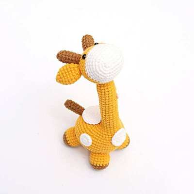 Beli Handmade Eco-Friendly Crochet Giraffe Amigurumi Soft Stuffed Toy Safe Plush Doll Baby Home Decor Hadiah Ulang Tahun pembuatan online