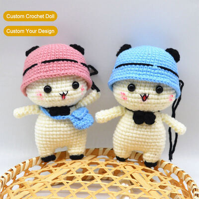 Beli Custom Baby Crochet Animal Cotton Crochet Plush Toy Handmade Amigurumi Kecil Hewan Boneka Crochet pembuatan online