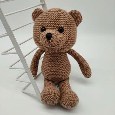 Beli Kawaii Bear Amigurumi Toys Handmade Soft Crochet Knit Doll Baby Sleeping Stuffed Animal Plush Toy dengan PP Cotton Filling pembuatan online
