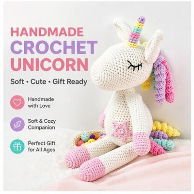 Beli Barang Rajutan Organik Penjualan Laris Mainan Besar Lembut Buatan Tangan Sertifikasi Ce Boneka Amigurumi Boneka Unicorn Mewah untuk Bayi pembuatan online