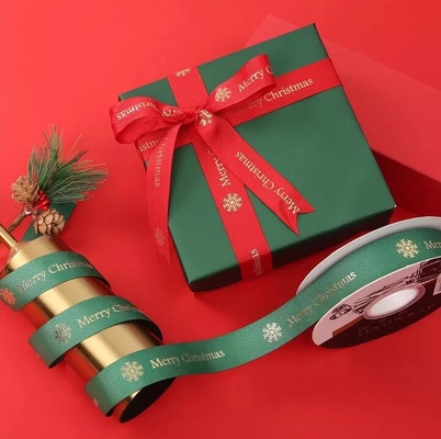 Beli Pita Satin Grosgrain Poliester Dicetak 25mm Pita Natal Merah online manufacture