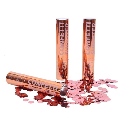 Beli Rose Gold Shining Metallic Foil Circle Party Popper Confetti Shooter Cannon online manufacture