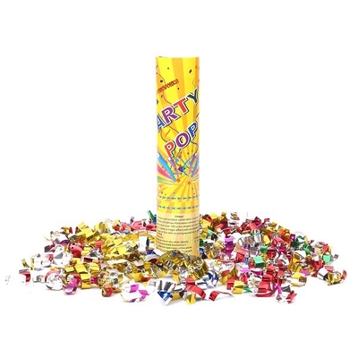 Beli Emas Metalik Foil Streamer Party Confetti Cannon 20cm Sekali Pakai online manufacture