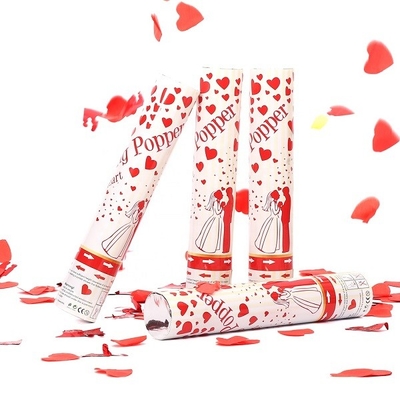Beli 30cm Red Heart Foil Party Confetti Cannon Shooter Penggunaan Dalam Ruangan Luar Ruangan online manufacture