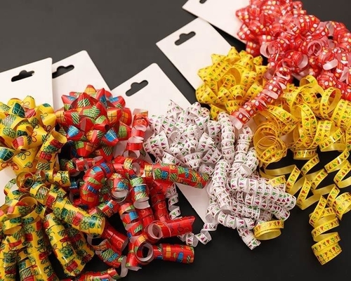 Harga yang bagus Bungkus Kado Pita Keriting 2cm Dekorasi Multi Warna Untuk Segala Acara on line