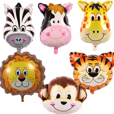 Harga yang bagus Hewan Kepala Foil Balon Kartun Helium Foil Balon Dekorasi on line