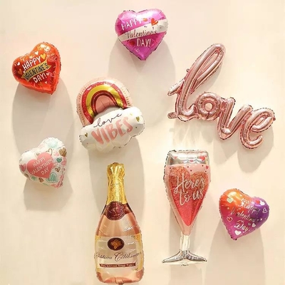 Harga yang bagus Grosir 18 Inch Berbentuk Hati Balon Foil Dekorasi Pernikahan Balon Cinta Balon Untuk Pesta on line