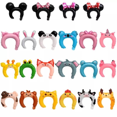 Harga yang bagus Grosir Lucu Bayi Ikat Kepala Mainan Hairband Pesta Foil Balon Rambut Band Kartun Hewan Band on line