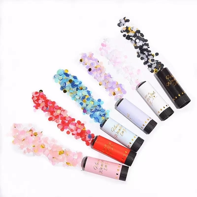 Harga yang bagus Grosir pernikahan pesta ulang tahun dekorasi pesta confetti meriam warna gender mengungkapkan confetti party poppers meriam on line