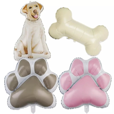 Harga yang bagus Wholesal New Big dog paw balon anjing lucu kartun aluminium foil balon balon tulang anjing untuk pesta ulang tahun hewan peliharaan on line