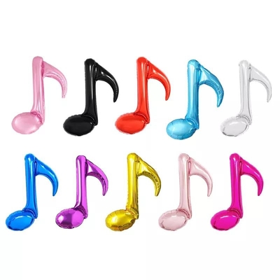 Harga yang bagus Grosir Pesta Ulang Tahun Pernikahan Mylar Helium 18 inch Catatan Musik Balon Foil on line