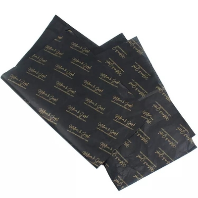 Harga yang bagus Cetak Logo Merek Emas Kustom Kertas Pembungkus Kado Untuk Pengemasan on line