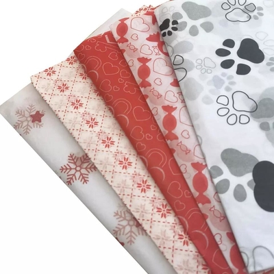 Harga yang bagus Premium Double Sided Gift Luxury Red Orange Printed Logo Tissue Paper Untuk Kemasan on line