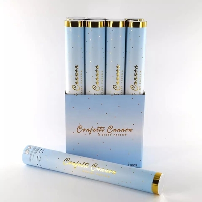 Harga yang bagus Wholseal New Arrival Biodegradable Shiny paper confetti cannon untuk dekorasi Natal on line