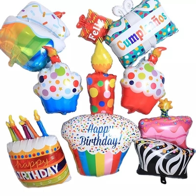 Harga yang bagus Wholesal hadiah kue ulang tahun gaya baru bentuk balon helium foil mylar untuk dekorasi pesta ulang tahun bayi perempuan on line