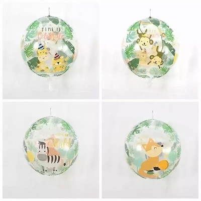 Harga yang bagus Hewan Hutan Dinosaurus Dicetak Helium PVC Balon Mainan Dekorasi Pesta Ulang Tahun on line