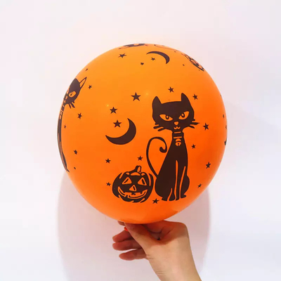 Harga yang bagus Custom Ghost Printing Balon Halloween Bentuk Bulat Warna Putih 12inch on line
