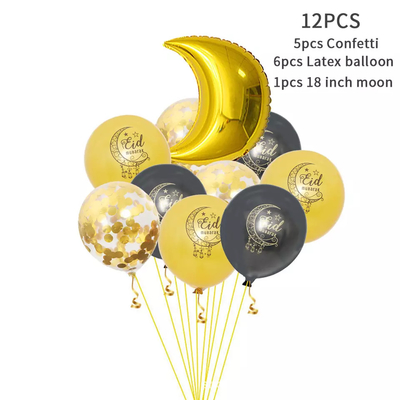 Harga yang bagus Balon Lateks Idul Fitri Mengatur Dekorasi Idul Fitri Untuk Pesta Festival Gathering 12 Inch on line