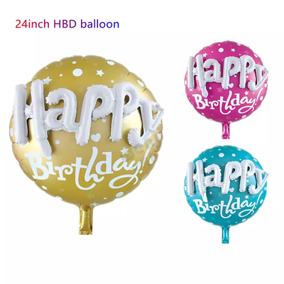 Harga yang bagus Selamat Ulang Tahun Pesta Tata Letak Adegan Balon Aluminium Foil Mengambang 24 inci on line