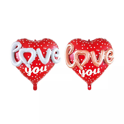 Harga yang bagus Balon Foil Pesta Berbentuk Hati untuk Ruang Pernikahan Perayaan Hari Valentine on line