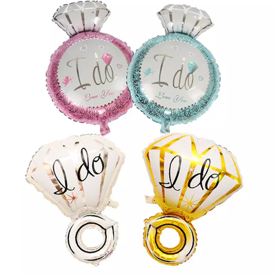 Harga yang bagus Diamond Ring Shape I DO Aluminium Film Foil Balon Untuk Pesta Pernikahan on line