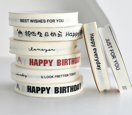 Harga yang bagus INS Style Rib Beige Kue Ulang Tahun Kado Bungkus Pita Pita Dekorasi Buket Inggris on line