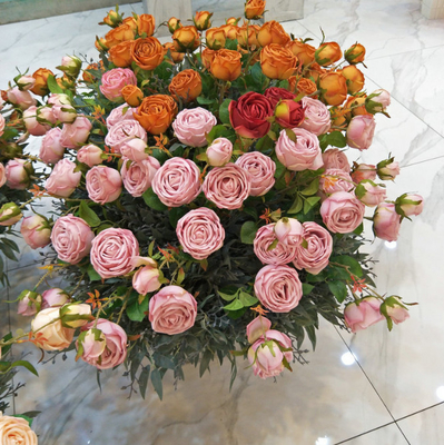 Harga yang bagus Tandan Buket Queen Rose Spray Buatan Untuk Dekorasi Rumah on line