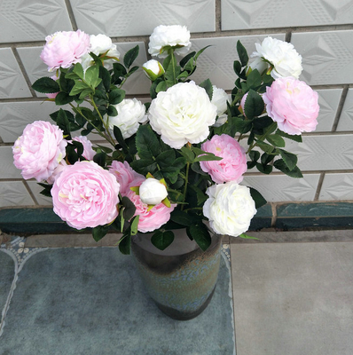 Harga yang bagus Buket Bunga Buatan Hias Bunga Peony Untuk Rumah Pernikahan on line