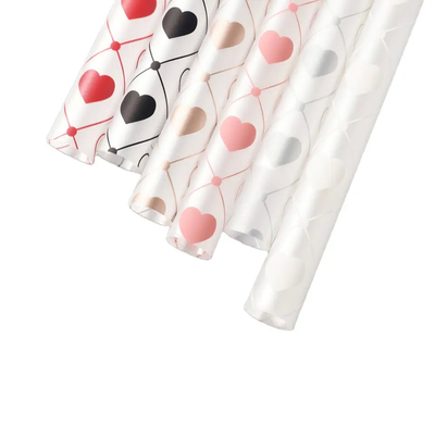 Harga yang bagus Foggy OPP Love Pattern PE Waterproof Flower Packaging Paper Gravure Printing on line