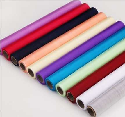 Harga yang bagus Organza Tulle Woven Rolls dengan Density 28E untuk gaun pengantin on line