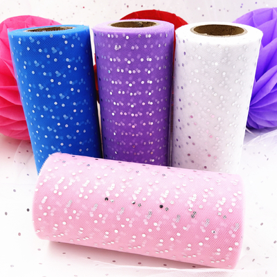 Harga yang bagus Glitter Pattern Organza Roll Fabric 100Y Panjang Ideal untuk Proyek Kerajinan on line
