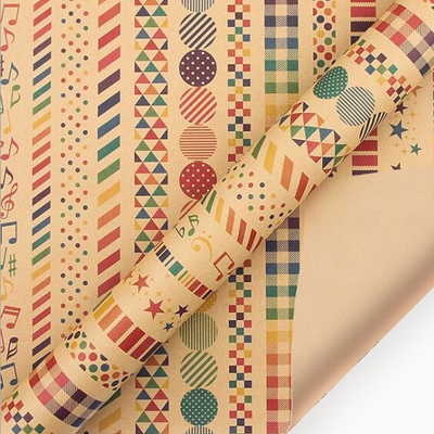 Harga yang bagus Kraft Paper Gift Wrap Paper Roll Teknologi Pencetakan Inkjet on line