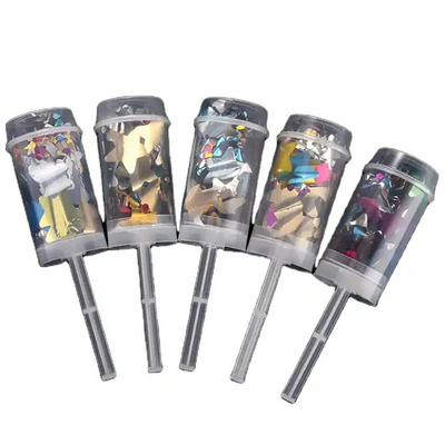 Harga yang bagus 17cm kertas pernikahan biodegradable confetti poppers dorong pop pesta confetti meriam on line