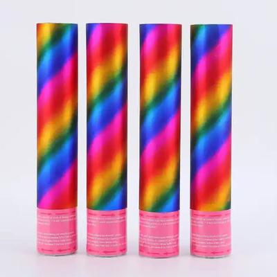 Harga yang bagus Bulat aluminium foil tahan api kertas confetti meriam logam boom manual pesta popper on line