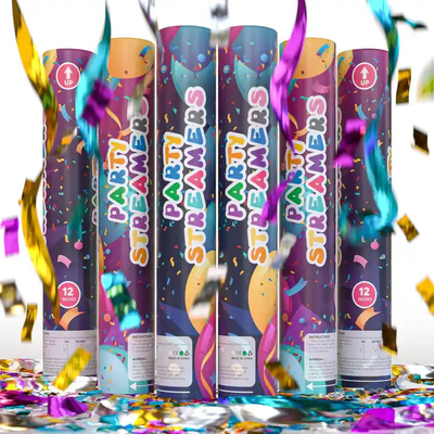 Harga yang bagus Desain baru pabrik kertas streamers konfetti pesta popper confetti meriam on line