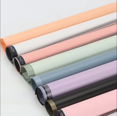Harga yang bagus 57*57CM Striped Gold Border Packaging Paper untuk Gift Craft Bunga Gift Packaging on line