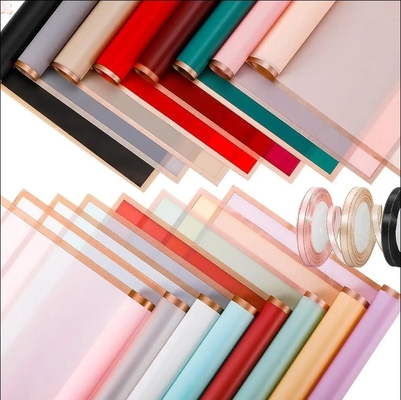 Harga yang bagus Kertas bungkus bunga BOPP tahan air 58*58cm untuk kemasan toko bunga Korea on line