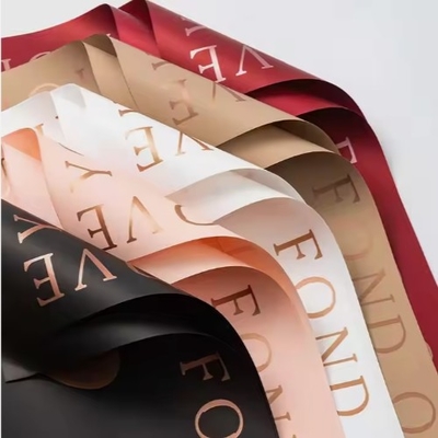 Harga yang bagus 50g Love Bronzing Waterproof Tissue Paper untuk Custom Bouquet Wrapping dan Packaging on line