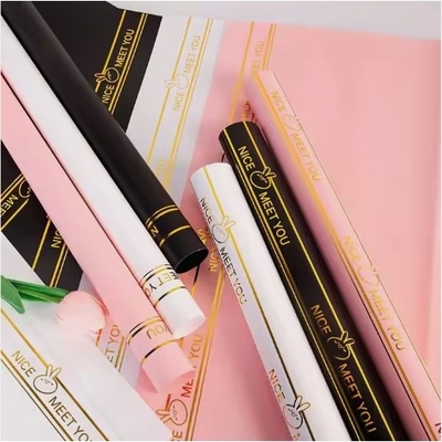 Harga yang bagus Hot Stamping Pattern Waterproof Flower Wrapping Paper Floral Bouquet Wrapping Paper Perlengkapan Toko Bunga on line