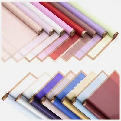 Harga yang bagus Golden Edge Waterproof Florist Wrapping Paper 58*58cm untuk Bungkus Buket on line