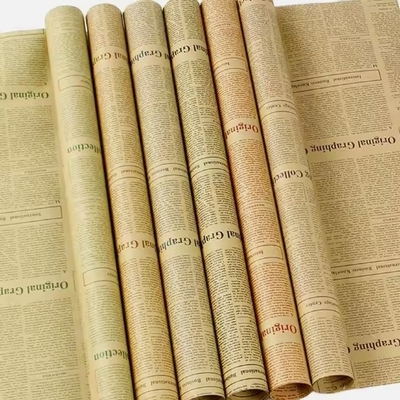 Harga yang bagus Desain Baru Pencetakan Koran Kraft Wrapping Paper Kerajinan Bunga Wrapping Paper Untuk Bunga on line
