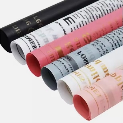 Harga yang bagus Huruf bahasa Inggris Cetak Merek Logo Custom Tissue Paper Customize Pola Teks Bunga Paket Kertas Hadiah Wrapping Paper on line